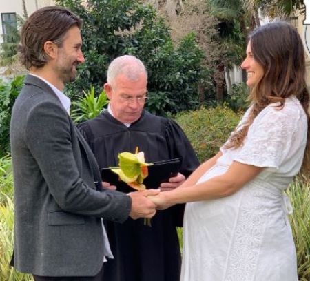 Brandon exchanges vows with his present wife, Cayley while expecting for a twins Source: Instagram @Brendonjenner